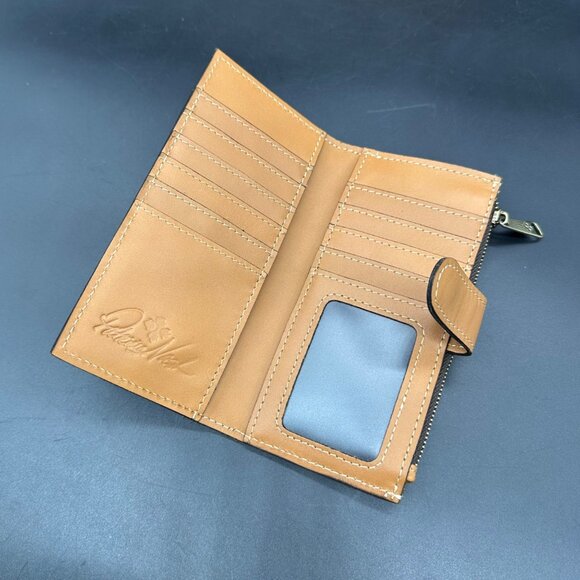 Patricia Nash Purse Leather Crossbody Bag Wallet Set Hazelnut Tan Handbag - Picture 14 of 16